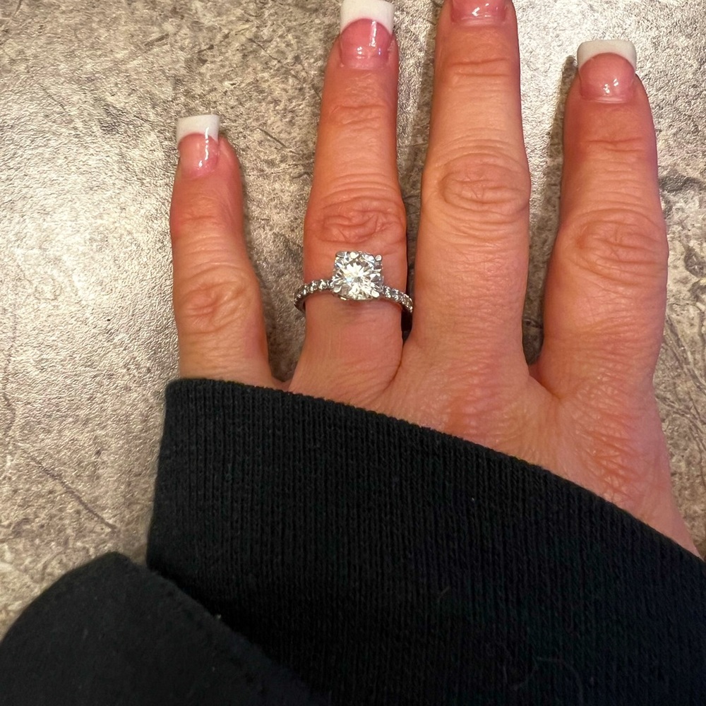 **SOLD** 2ct Moissanite Round Solitaire